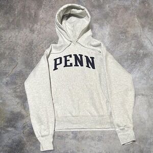 Vintage Penn State Reverse Weave Champion Hoodie - Size Medium
